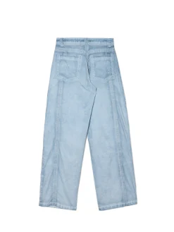 Niebieskie spodnie z kieszeniami cargo