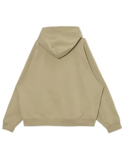 Oliwkowa bluza oversize z kapturem