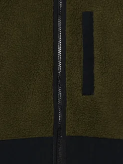 Oliwkowa bluza sherpa