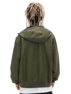 Oliwkowa kurtka z kapturem