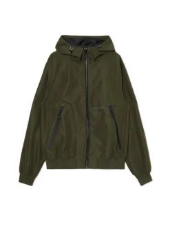 Oliwkowa kurtka z kapturem