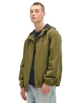 Oliwkowa kurtka z kapturem