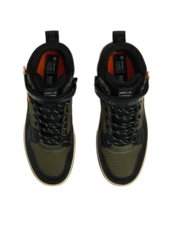 Oliwkowe sneakersy za kostkę