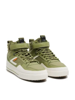 Oliwkowe sneakersy za kostkę