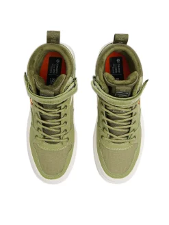 Oliwkowe sneakersy za kostkę