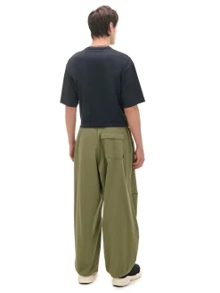Oliwkowe spodnie parachute