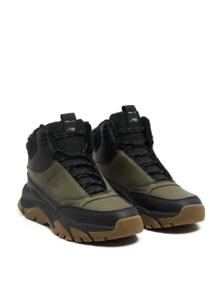 Oliwkowe wysokie sneakersy na zimę