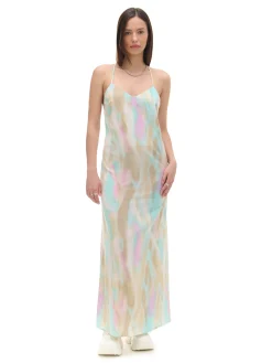 Pastelowa sukienka maxi