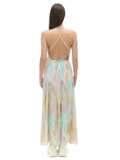 Pastelowa sukienka maxi