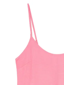 Pastelowa sukienka midi z wiskozy i lnu