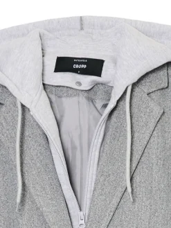 Płaszcz z odpinaną wstawką z kapturem