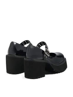 Półbuty Mary Jane na wysokim obcasie