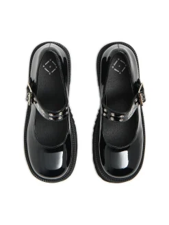 Półbuty Mary Jane na wysokim obcasie