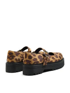 Półbuty Mary Jane w panterkę