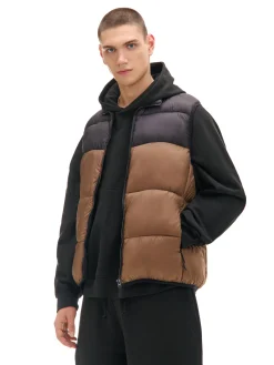 Pikowana brązowa kamizelka