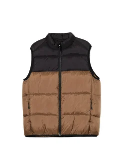 Pikowana brązowa kamizelka