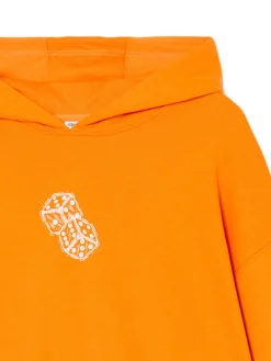 Pomarańczowa bluza z kapturem i nadrukiem UNISEX