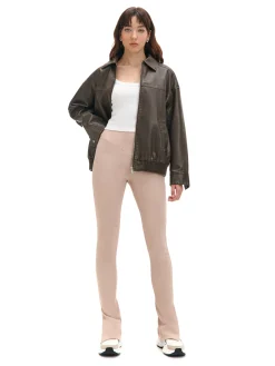 Prążkowane spodnie typu flare