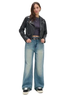Retro jeansy wide leg