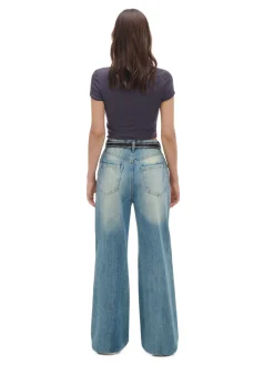 Retro jeansy wide leg