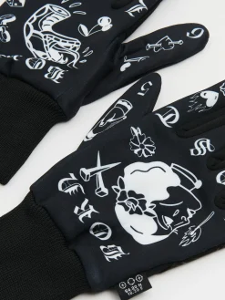 Rękawiczki z kontrastowym nadrukiem