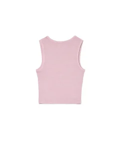 Różowa koszulka z głębokim dekoltem