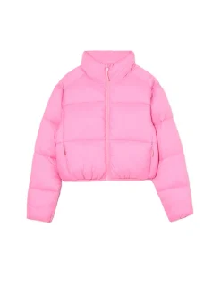 Różowa kurtka puffer