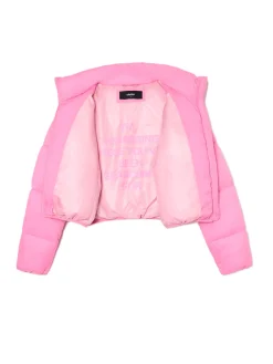 Różowa kurtka puffer