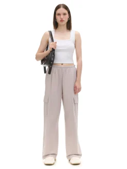 Różowe spodnie cargo