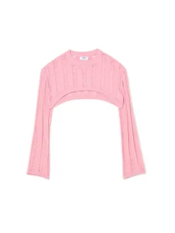 Różowy krótki sweter