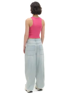 Różowy top z motylem