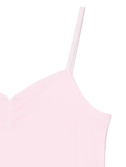 Różowy top z ozdobnym marszczeniem