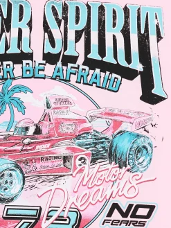 Różowy T-shirt z nadrukiem