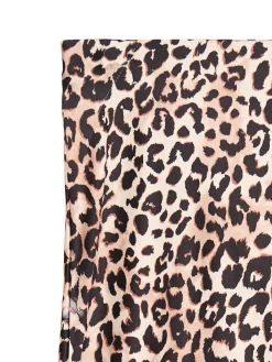 Satynowa spódnica w panterkę