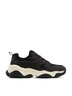 Sneakersy z elementami skórzanymi