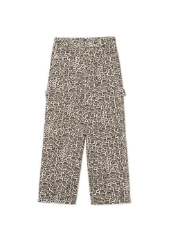 Spodnie baggy w panterkę