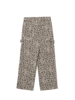 Spodnie baggy w panterkę