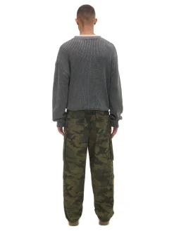 Spodnie cargo z motywem moro