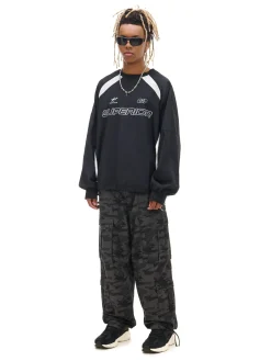 Spodnie cargo ze wzorem moro