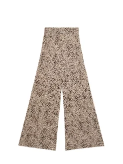 Spodnie flare w panterkę