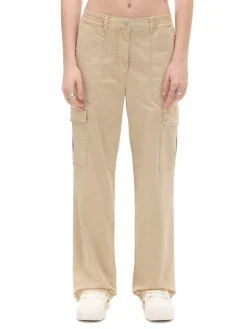 Spodnie straight z kieszeniami cargo