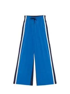 Spodnie wide leg z lampasami