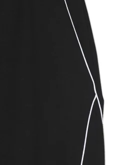 Spodnie wide leg z przeszyciami