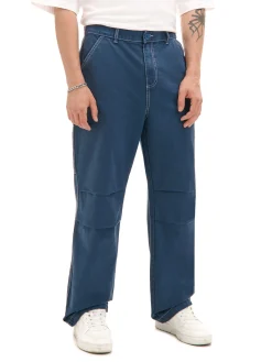 Spodnie z białymi przeszyciami