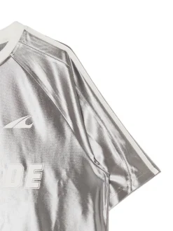 Srebrna koszulka z nadrukiem UNISEX