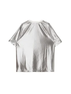 Srebrna koszulka z nadrukiem UNISEX