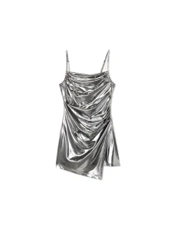 Srebrna sukienka mini
