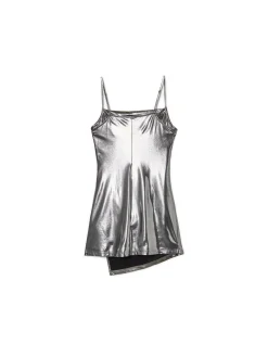 Srebrna sukienka mini