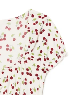 Sukienka midi w wiśnie