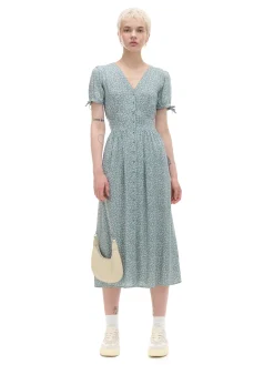 Sukienka midi z motywem kwiatowym